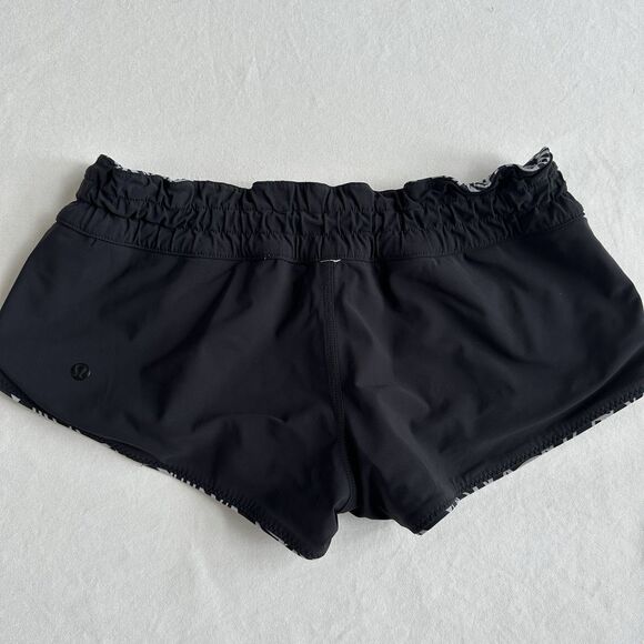 Lululemon Shanti Surf Short Pretty Palm Black Angel Wing White Size 6 ? - Picture 8 of 9